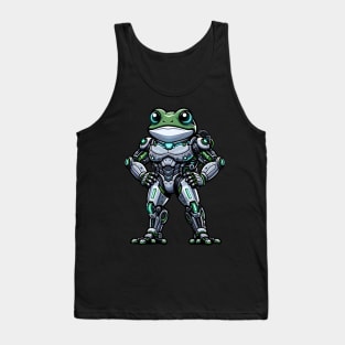 Robot Frog Dabbing Mech Cyborg Cool Tank Top